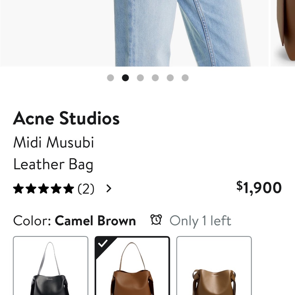 Acne Studios Camel Brown Leather Tote - Picture 4 of 12